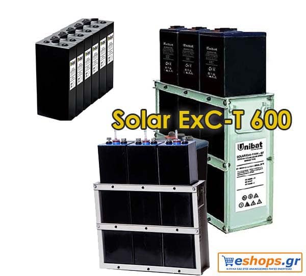 Μπαταρία φωτοβολταϊκών Unibat 2V UNIBATPOWER FOR LIFE Solar ExC-T 600 (603Ah c120)
